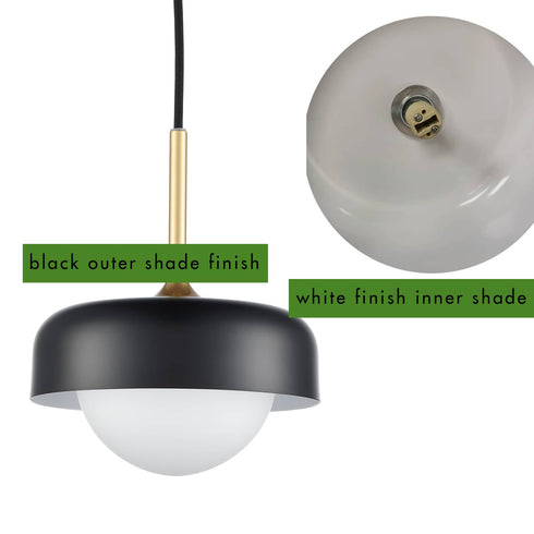 Venezia Industrial Modern Barn Pendant Light Glass Shade 1-Light